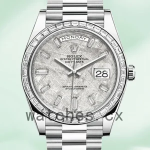 Rolex Day-Date 40mm Men's m228396tbr-0027 Silver-tone Automatic