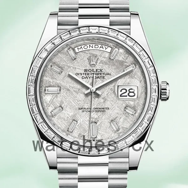Rolex Day-Date 40mm Men's m228396tbr-0027 Silver-tone Automatic