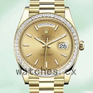 Rolex Day-Date m228398tbr-0007 Men's 40mm Champagne Dial President Bracelet