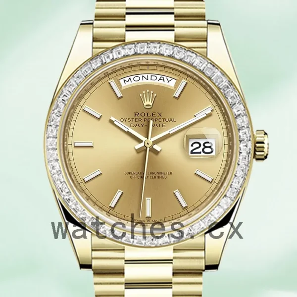 Rolex Day-Date m228398tbr-0007 Men's 40mm Champagne Dial President Bracelet