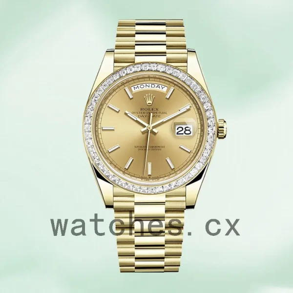 Rolex Day-Date m228398tbr-0007 Men's 40mm Champagne Dial President Bracelet - Image 2