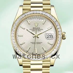 Rolex Day-Date Men's 40mm m228398tbr-0005 Silver Dial