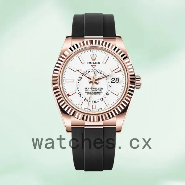 Rolex Sky-Dweller Men's 42mm m326235-0004 Rubber Band Rose Gold-tone - Image 2