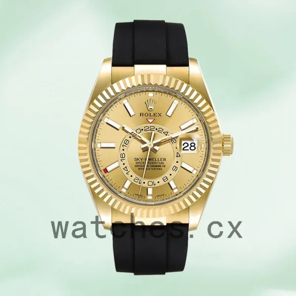 Rolex Sky-Dweller m326238-0007 Men's 42mm Champagne Dial Gold-tone - Image 2