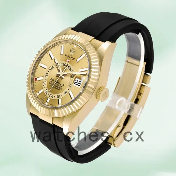 Rolex Sky-Dweller m326238-0007 Men's 42mm Champagne Dial Gold-tone - Image 3