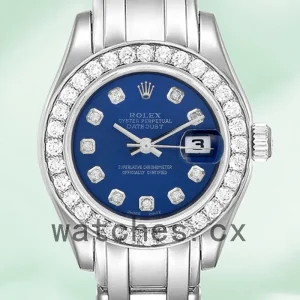 Rolex Pearlmaster Ladies 29mm 80299-72949 Blue Dial Silver-tone