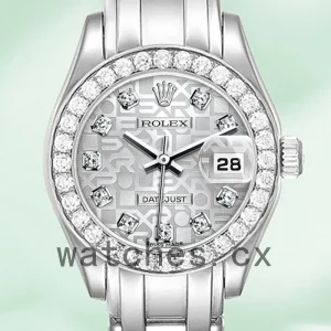 Rolex Pearlmaster Ladies 80299-0073 29mm Bracelet Silver Jubilee Dial