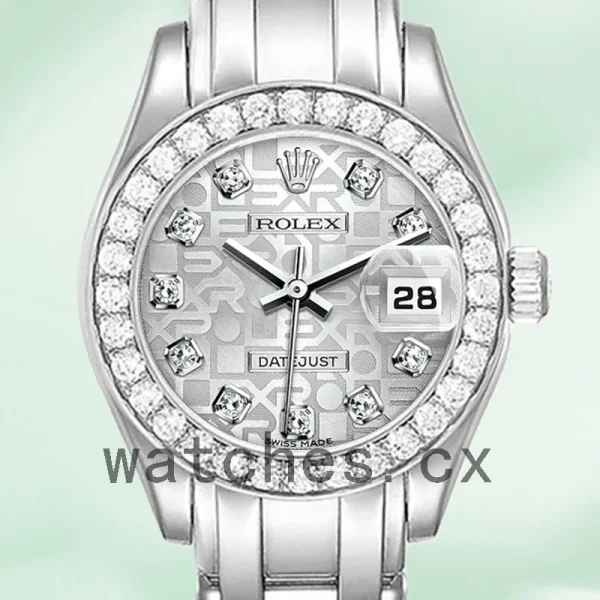 Rolex Pearlmaster Ladies 80299-0073 29mm Bracelet Silver Jubilee Dial