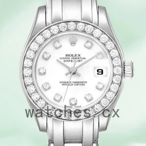 Rolex Pearlmaster 80299 Ladies 29mm White Dial Silver-tone
