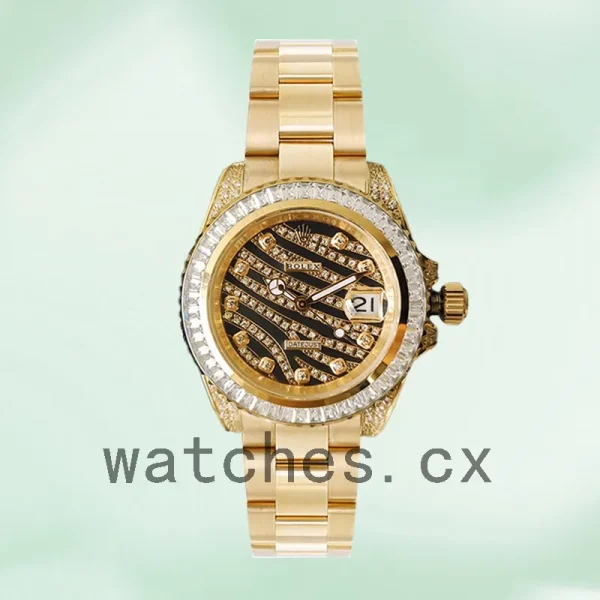 Rolex Datejust 40mm 116285 Men's Diamond Wave Dial Gold-tone - Image 2