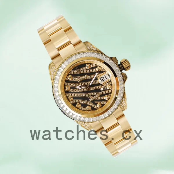Rolex Datejust 40mm 116285 Men's Diamond Wave Dial Gold-tone - Image 3