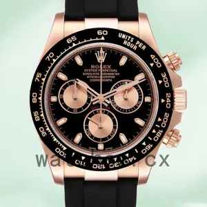 Rolex Daytona Men's 40mm M116515ln-0017 Rubber Band Black Dial