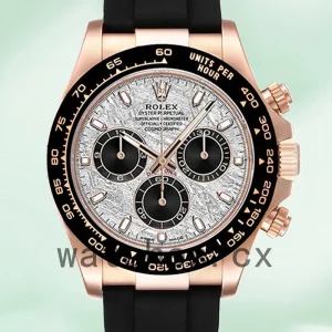 Rolex Daytona Men's m116515ln-0055 40mm Rubber Band Meteorite Dial