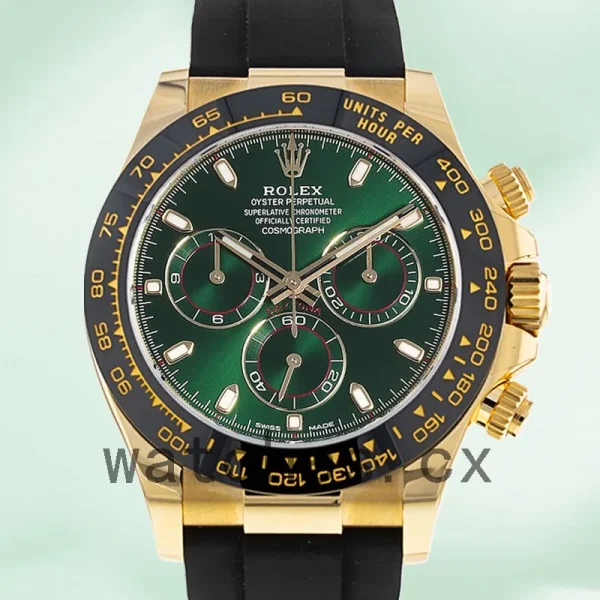 Rolex Daytona 116518 Men's 40mm Green Dial Gold-tone