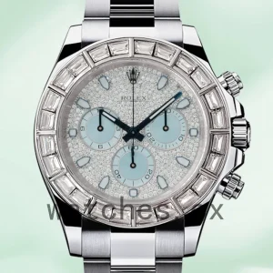 Rolex Daytona 116576 40mm Men's Diamond Paved Dial Oyster Bracelet