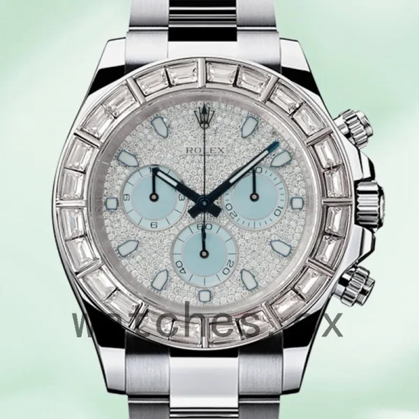 Rolex Daytona 116576 40mm Men's Diamond Paved Dial Oyster Bracelet