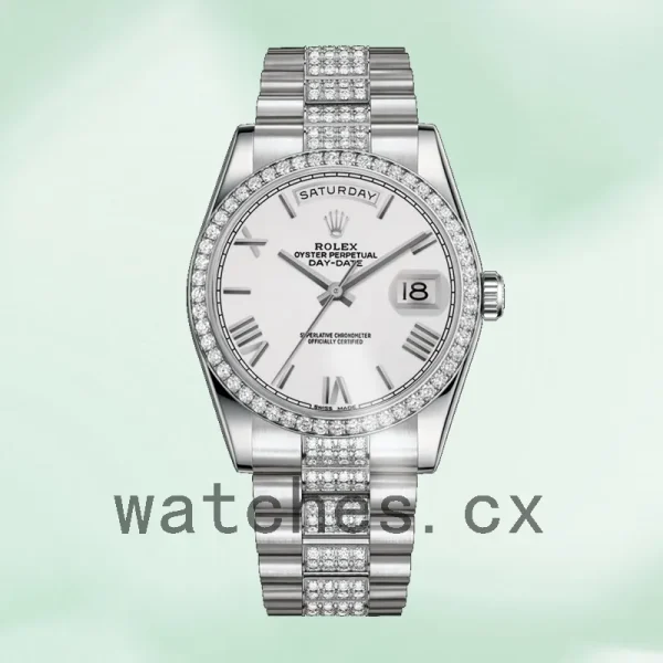 Rolex Day-Date 36mm Men's 118346 Silver Dial Automatic - Image 2