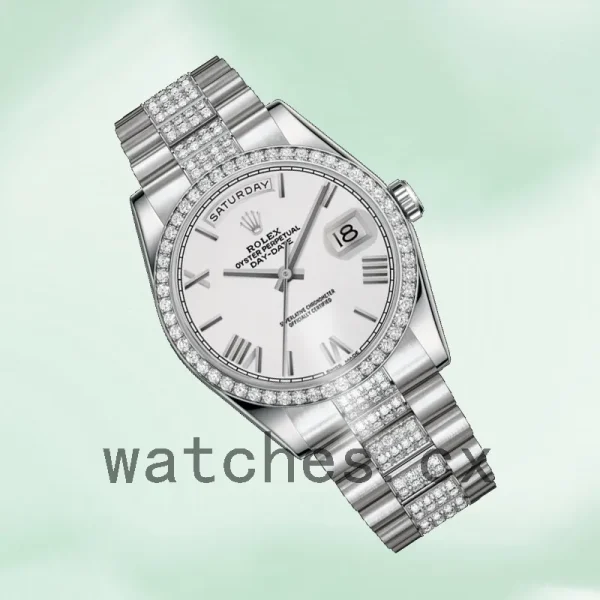 Rolex Day-Date 36mm Men's 118346 Silver Dial Automatic - Image 3