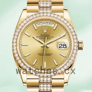 Rolex Day-Date Men's 36mm 118348 Automatic Champagne Dial