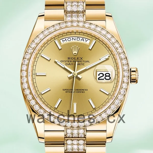 Rolex Day-Date Men's 36mm 118348 Automatic Champagne Dial