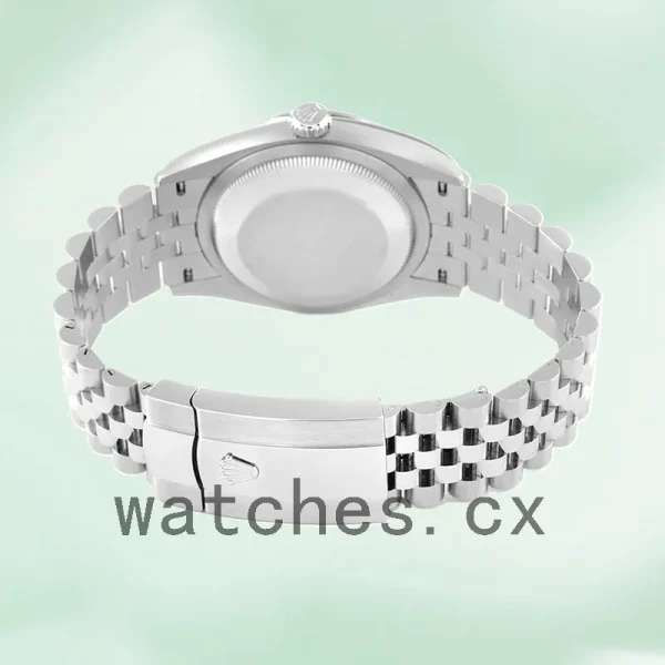 Rolex Datejust Men's m126234-0047 41mm Silver-tone Green Palm Motif Dial - Image 4
