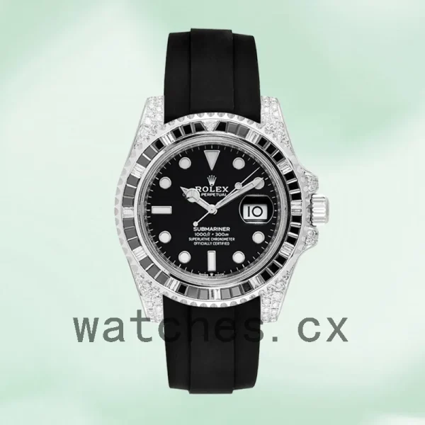 Rolex Submariner 40mm 126610 Men's Silver-tone Rubber Band - Image 2