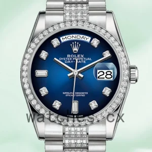 Rolex Day-Date 36mm 128349 Men's Blue Dial