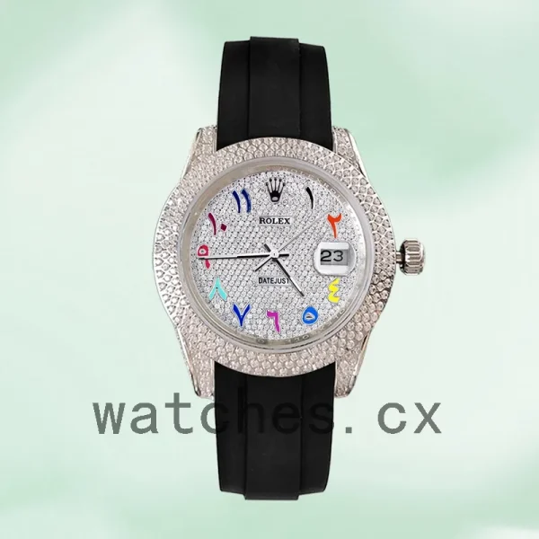 Rolex Datejust 40mm Men's 16200 Silver-tone Diamond Pave Dial - Image 2