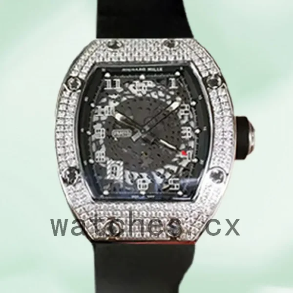 Richard Mille RM010 Men RM010-001 Around 50*42mm Rubber Band