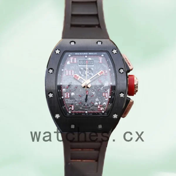 Richard Mille RM011 Men Around 50*40mm RM011-001 Rubber Band - Image 2