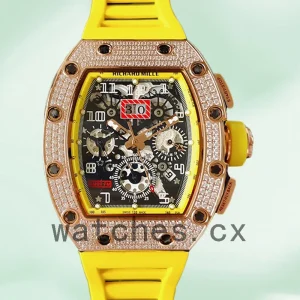 Richard Mille RM011 Around 45mm Men RM011-020 Mechanical Rubber Band