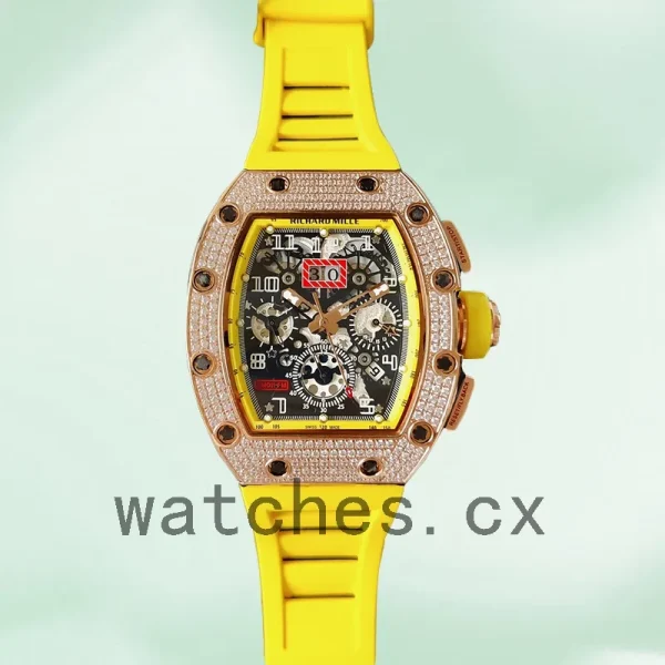 Richard Mille RM011 Around 45mm Men RM011-020 Mechanical Rubber Band - Image 2