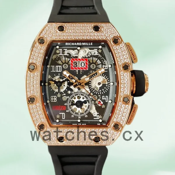 Richard Mille RM011 Around 45mm RM011-021 Men Rose Gold-tone