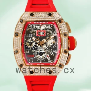 Richard Mille RM011 RM011-022 Around 45mm Men Transparent Dial Rubber Band