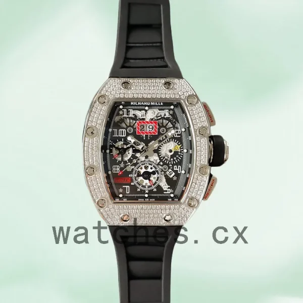 Richard Mille RM011 Around 45mm Men RM011-025 Silver-tone Transparent Dial - Image 5