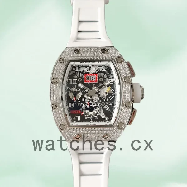 Richard Mille RM011 Around 45mm Men RM011-025 Silver-tone Transparent Dial - Image 4