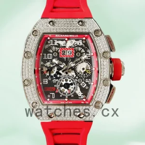 Richard Mille RM011 RM011-027 Men Around 45mm Transparent Dial Rubber Band