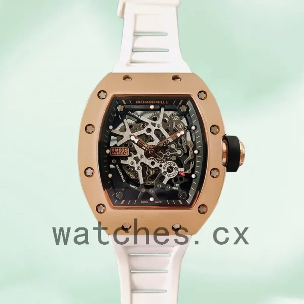 Richard Mille RM35 Around 48*40mm RM35-021 Men Skeleton Dial Rubber Band - Image 2