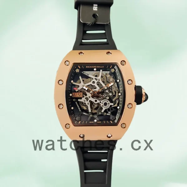 Richard Mille RM35 RM35-025 Around 48*40mm Men Skeleton Dial Rose Gold-tone - Image 2