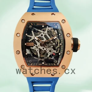 Richard Mille RM35 RM35-026 Men Around 48*40mm Rose Gold-tone Rubber Band