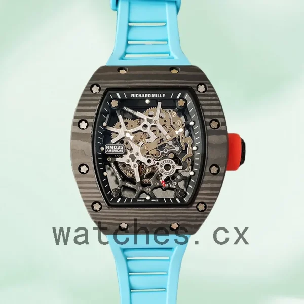 Richard Mille RM35 Men Around 48*40mm RM35-030 Skeleton Dial Black-tone - Image 2