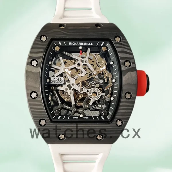 Richard Mille RM35 Around 48*40mm RM35-031 Men Rubber Band Mechanical