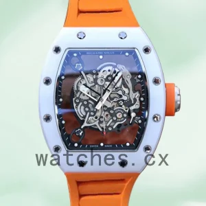 Richard Mille RM055 Around 49*42mm Men RM055-004 Rubber Band Transparent Dial