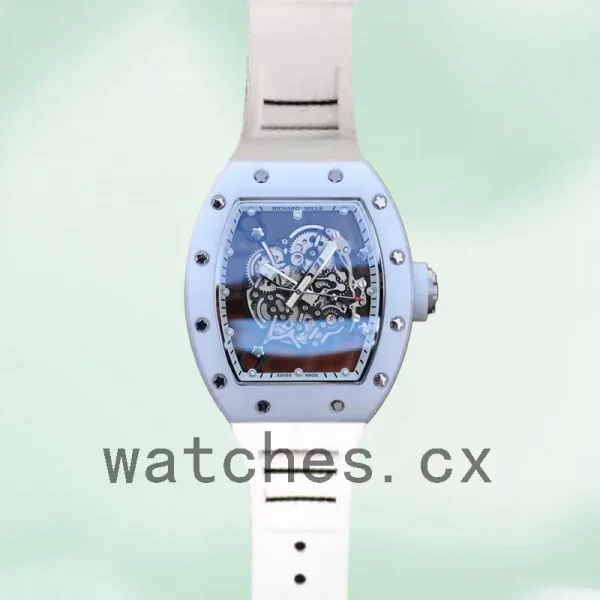 Richard Mille RM055 Around 50*43mm Men RM055-014 Transparent Dial Rubber Band - Image 2