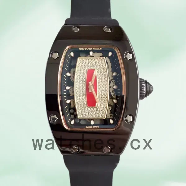 Richard Mille RM07-01 Ladies Around 31*45mm RM07-01-005 Black Rubber Band