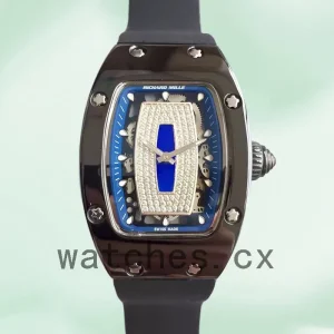 Richard Mille RM07-01 Around 31*45mm Ladies RM07-01-007 Black Blue With Diamonds Dial