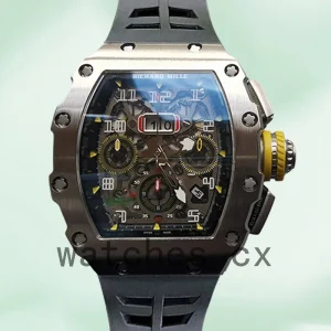 Richard Mille RM011 Around 50*40mm RM011-004 Men Transparent Dial Black