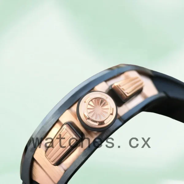 Richard Mille RM011 Men Around 50*40mm RM011-005 Rubber Band Transparent Dial - Image 3