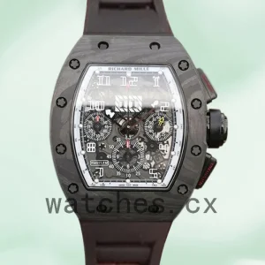 Richard Mille RM011 Men RM011-011 Around 50*42mm Transparent Dial Rubber Band