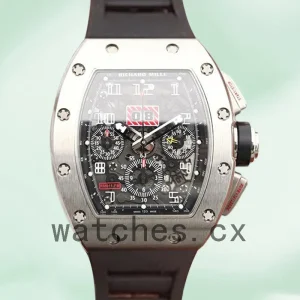 Richard Mille RM011 Men RM011-013 Around 50*42mm Rubber Band Transparent Dial